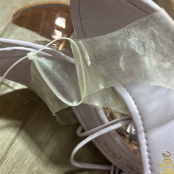 NEW! Chase + Chloe Miranda 6 Clear Platform Sandal In Lilac Clear - Size 6.5 - Picture 10 of 11
